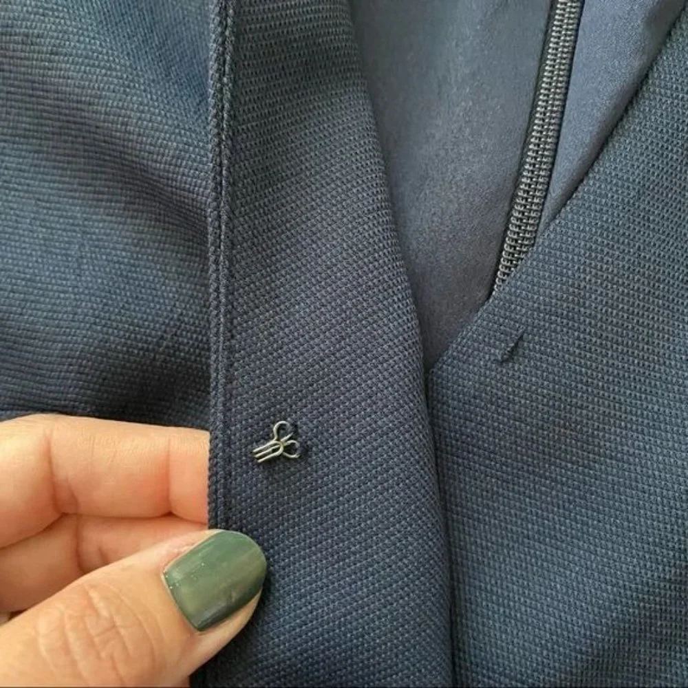 J. Crew Navy Wrap Sheath Midi Dress